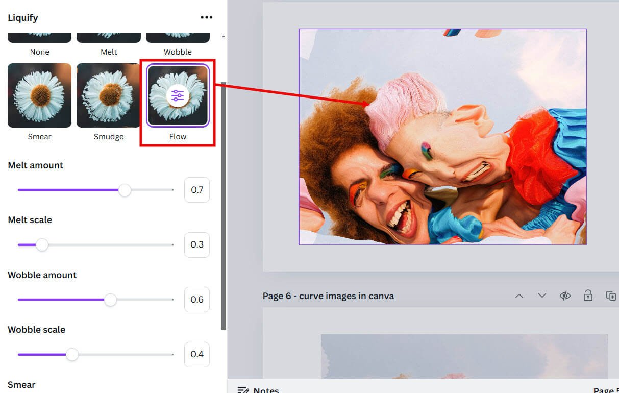 How to Curve an Image in Canva Apply the new Liquify Effect