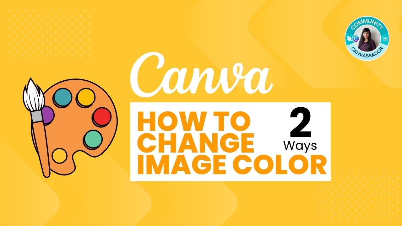 How to change color of an Image in Canva - Youtube Thumbnail