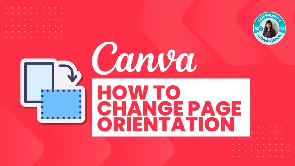 how to change page orientation in canva - Youtube Thumbnail