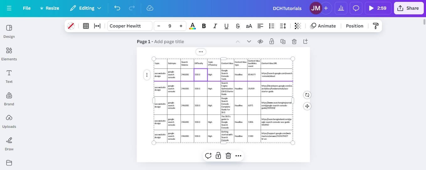 paste the excel data