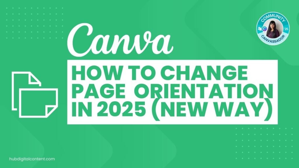 How to Change Page Orientation in Canva in 2025